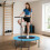 Homcom HOMCOM 40" Mini Trampoline, Rebounder Jumper w/ Adjustable Handle, Blue 1