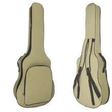 Guitar Case Bag Classic Acoustic Guitar 40-41 Inch Khaki, Double Shoulder Strap, Cotton Thickening Soft Cover, Backpack