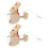 2 stuks piano-hamerschelpen (kaki) 7