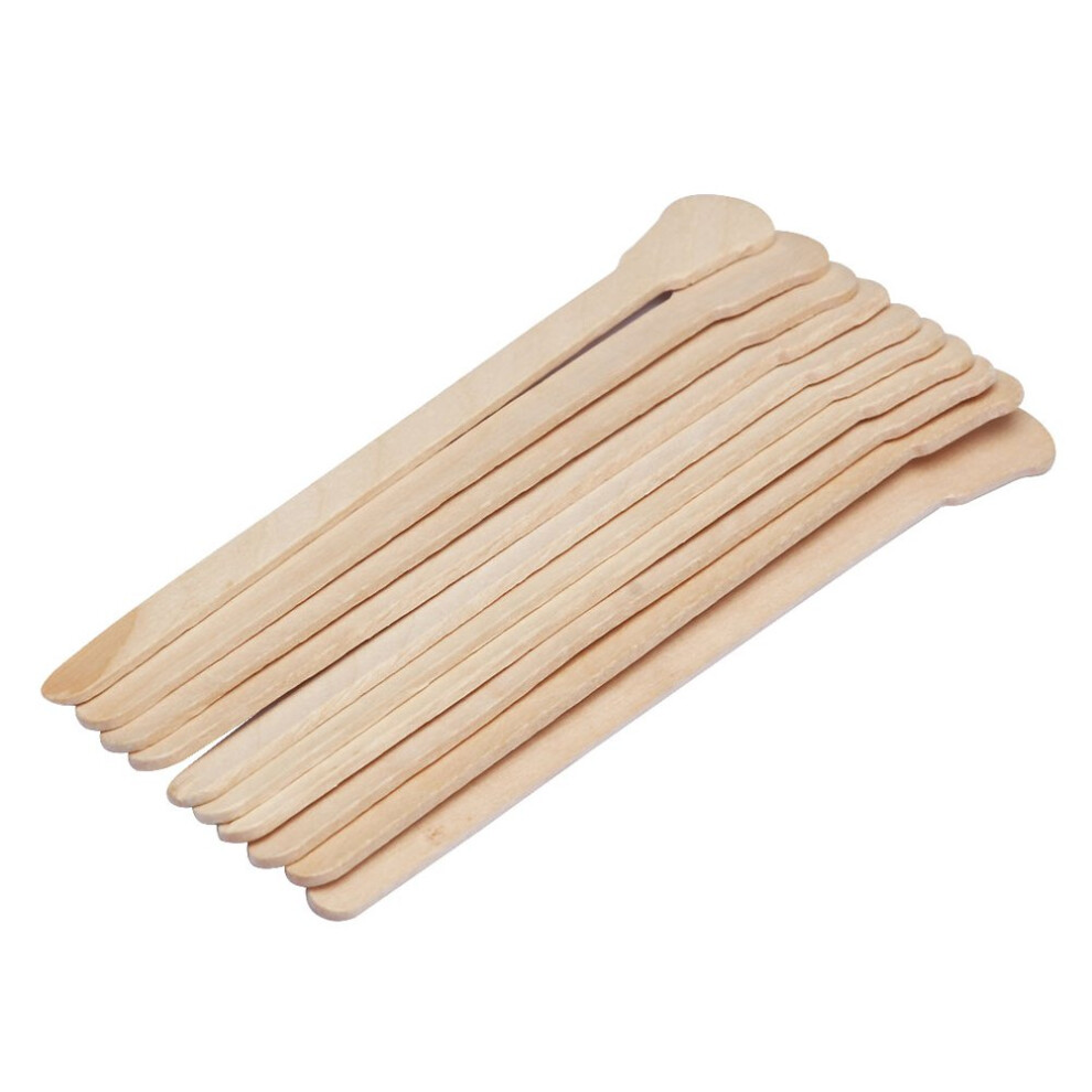Wooden Wax Spatula Pack Of 10 Disposable Bamboo Sticks For Waxing Hair Removal And Body Care