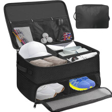 Golf Trunk Organizer 17X13X10 Waterproof Multi-Compartment Minimalist With Handle Foldable Zipper Closure For Men