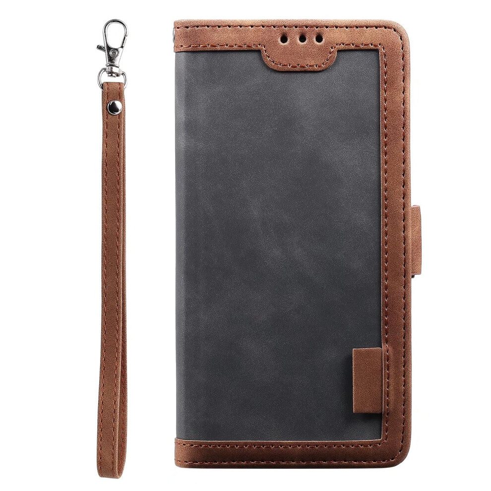 Case For Iphone 15 Pro Shockproof Pu Leather Flip Wallet With Magnetic Closure Stand Card Holder Folio Tpu Bumper Gray 9393856468164