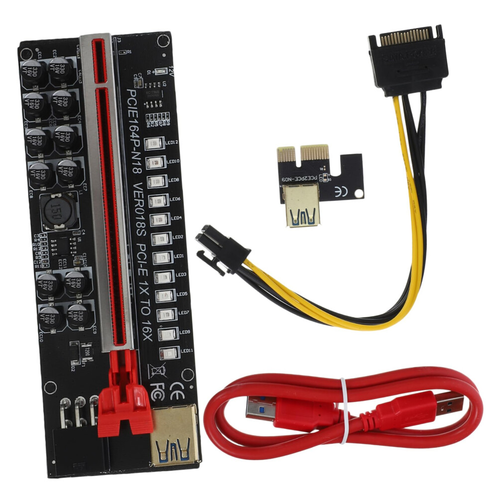 Pcie Riser Adapter Gpu Extension Cable For Mining Solid Capacitors Stable Connection For Graphics Cards 9354506407216