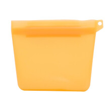 Silicone Dog Control Dog And Cat Walking Bag Leak-Proof Silicone Material Portable Port Orange