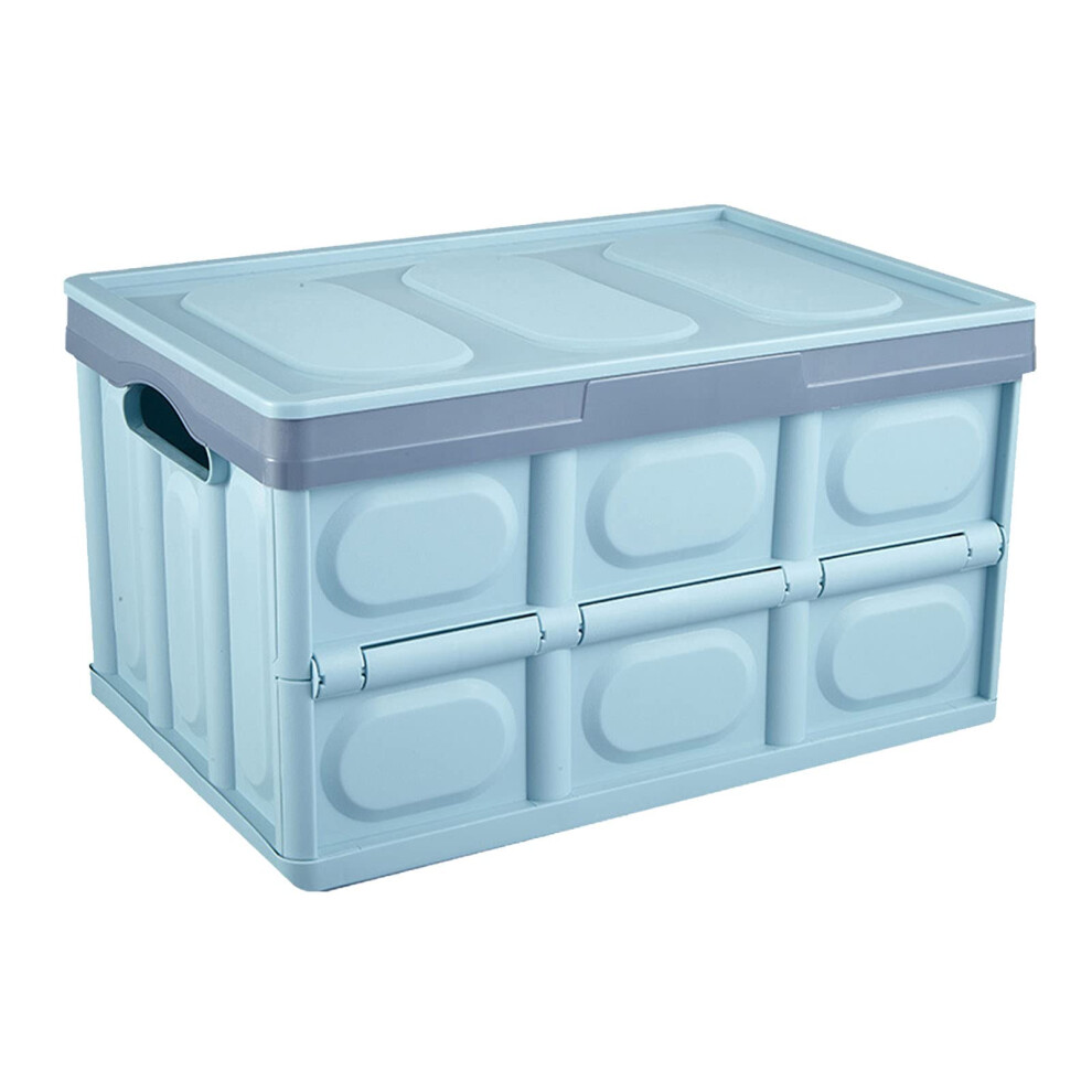 Car Trunk Organizer Abs Case Collapsible Capacity With Multi-Compartment Pockets For Suv Truck Van 45X30x25 Cm Blue 9354506407834