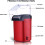 Automatic Popcorn Machine 16 Cups, 3-Minute Pop, Removable, Easy To Clean, One-Button Operation, Anti-Slip Base, Red 3