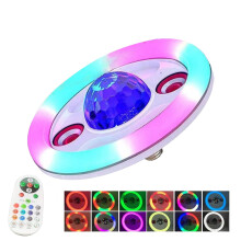 Disco Ball Light Bulb RGB Magic Ball Light for Home Karaoke, Disco Ball Party Lights, Smiling Stage Music Disco Light