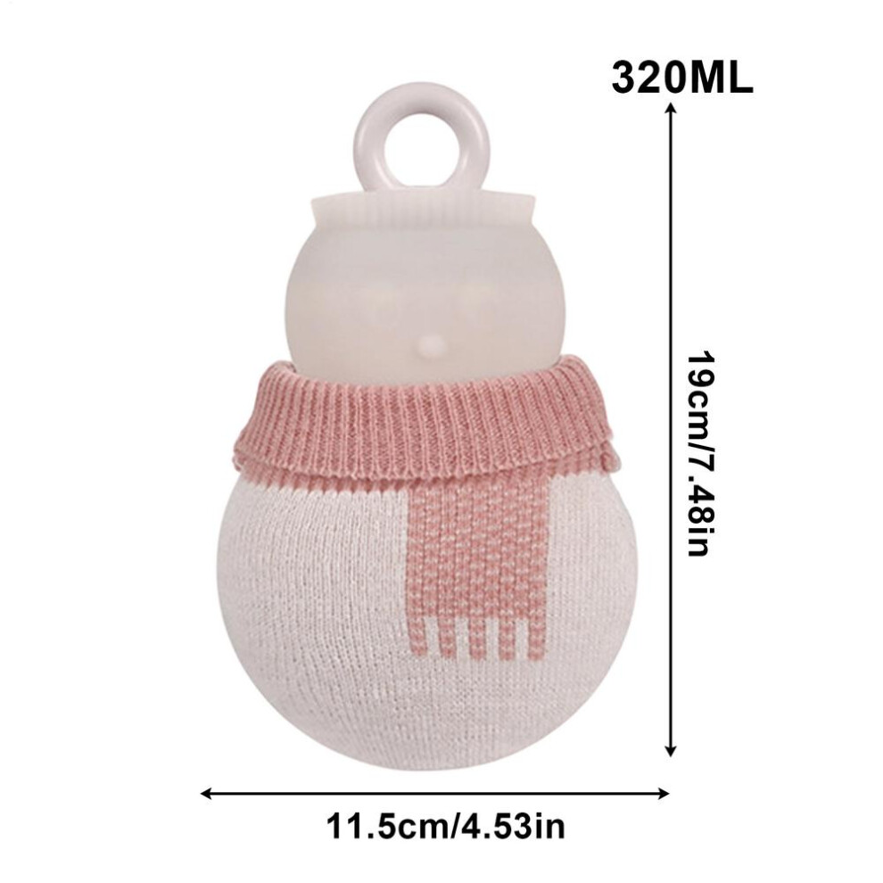 Pink (Pink) Winter Hot Water Bottle 320Ml Foot Warmer Bag Warming Belly Warmer Silicone Explosion Proof And Heat Resistant