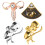 4St Uterus Kleding Speld Premium Metalen Versiering 5
