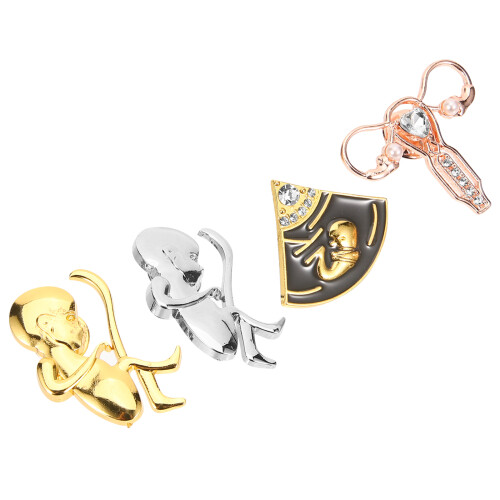 4St Uterus Kleding Speld Premium Metalen Versiering 1