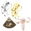 4St Uterus Kleding Speld Premium Metalen Versiering 11
