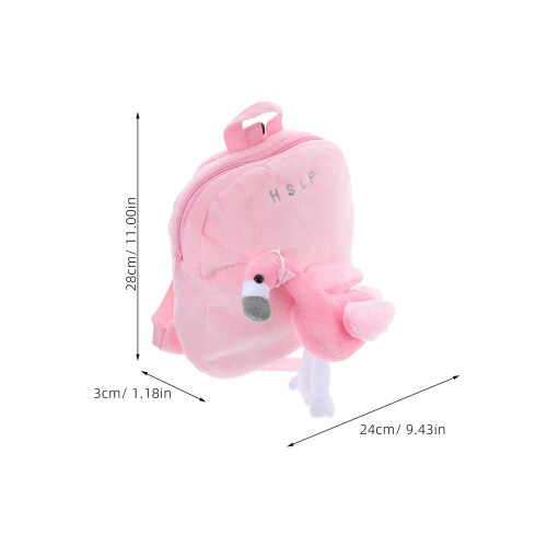 flamingo rucksack plüsch für kinder dunkelrosa 1