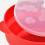 Microwave Popcorn Maker Silicone Popcorn Bowl Red Heat Resistant 5