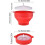 Microwave Popcorn Maker Silicone Popcorn Bowl Red Heat Resistant 4
