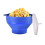 Popcorn Maker Microwave Bowl Foldable Silicone Popcorn Popper With Lid Blue For Kitchen Restaurant 1