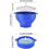 Popcorn Maker Microwave Bowl Foldable Silicone Popcorn Popper With Lid Blue For Kitchen Restaurant 3
