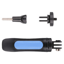 Adjustable Small Tripod For Digital Cameras, Aluminum Alloy Frame, Smooth Pan, Hand Grip, Action Camera Compatible, Blue