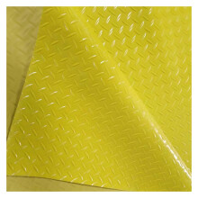 Rubber Roll Flooring Matting Cuttable PVC Garage Floor Mat Non-Slip Waterproof 1.5mm 16.4ft Yellow 120x500 cm Multicolor