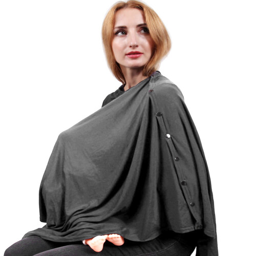 Dark Grey Breathable Nursing Poncho Multipurpose Baby Cover 1
