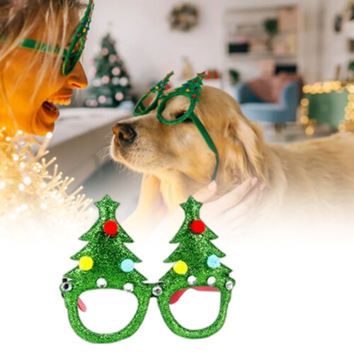 Weihnachtliches dekoratives Brillenset mit-Set 4