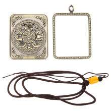 Buddha Kaart Locket Ketting Metalen Kaarthoes Hangertje Stijl