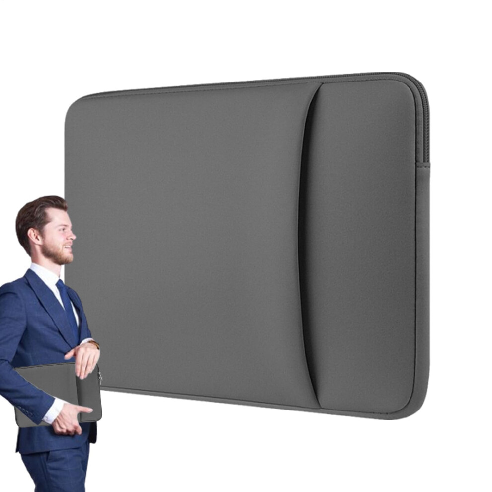 Computer Travel Case Soft Notebook Sleeve Zippered Laptop Organizer For 13-Inch Devices Portable Pouch Gray 9393856470198