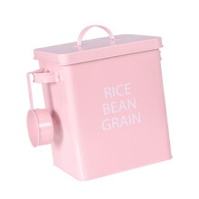 Pet Food Storage Bin Metal Airtight Canister For Dog And Cat Dry Goods Barrel