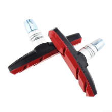 V Brake Pads 2 Pack Durable Red Color, Compatible With Most V-Brake Systems, Sturdy Materials