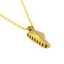 1St Diamantbesetzter Buchstabenanhänger Für Skateboard Schuhe Golden