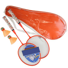 1 Kinder Badminton Rackets Met 2 Roze Rackets En Ballen