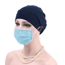 1St Kopftuch Für Frauen Polyester Stretch Dunkelblau