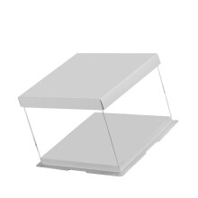 Transparente Quadratische Kuchendose Aus 8 Zoll Weiß