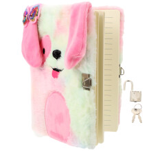 Plush Hülle Tagebuch Mit Schloss Bunter Verschließbarer Notizblock