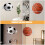 Vertical Ball Racks Basketball Wandhalterung Weiß 8