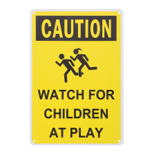 Street Sign Slow Down Kinder Spielen Vorsichtszeichen Metall Schild