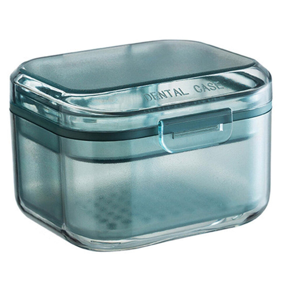 Denture Case, Denture Cleaning Case, Denture Box With Strainer, Night Cleaner Bath Box For Retainers And Mouth Guards