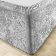 Extra Deep Crushed Velvet Divan Bed Base Cover Elasticated Bed Frame Covers Single Double King Super King Skirt Valance