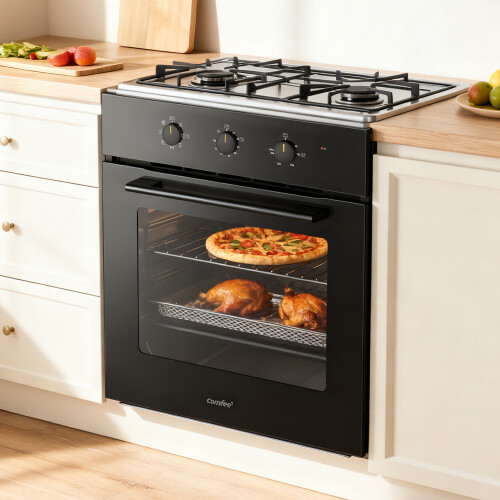 Living And Home 60L Mechanical Control Built-in Electric Fan Oven with Air Fry Function