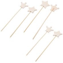 6 holz bastelstäbchen zum dekorieren für partys