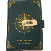 vintage notizbuch mit schloss, dekoratives scrapbook & tagebuch