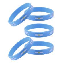 5-teiliges silikon-armband-set mit argentinischer flagge