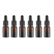 12 stück 10 ml glasflaschen braun mit tropferring für ätherische öle