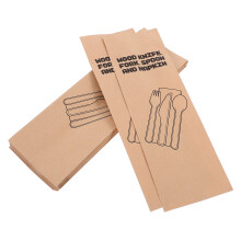 100Stk Kraftpapier Bestecktaschen Für Utensilienhalter Restaurants