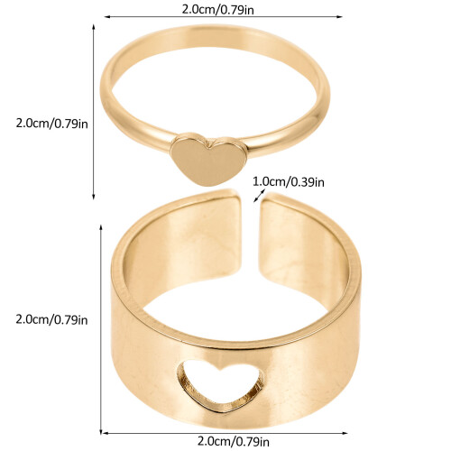2Stk Paarringe Romantische Finger Ringe Geschenke 1