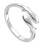 1St - -Ring, Verstellbarer Feiner Drahtzieh-Ring (Silber) 5
