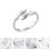 1St - -Ring, Verstellbarer Feiner Drahtzieh-Ring (Silber) 3