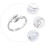 1St - -Ring, Verstellbarer Feiner Drahtzieh-Ring (Silber) 7