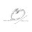 1St - -Ring, Verstellbarer Feiner Drahtzieh-Ring (Silber) 6