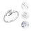 1St - -Ring, Verstellbarer Feiner Drahtzieh-Ring (Silber) 4