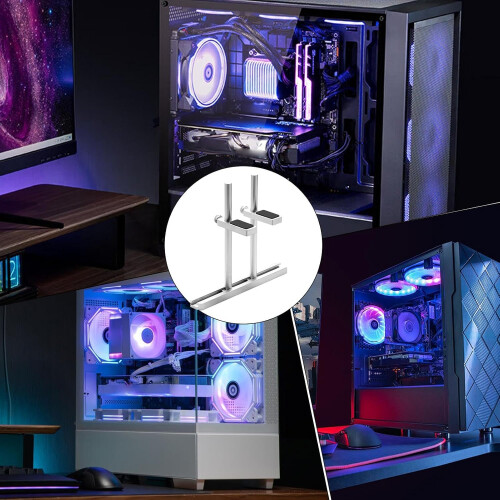 Graphics Card Holder Vertical Mounting Accessory Anti-Sagging PCIe GPU Support White PC Case Compatible 2